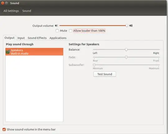 sound settings screenshot