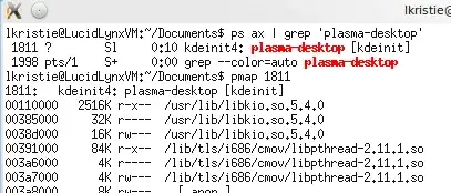 xterm pid and pmap for plasma-desktop
