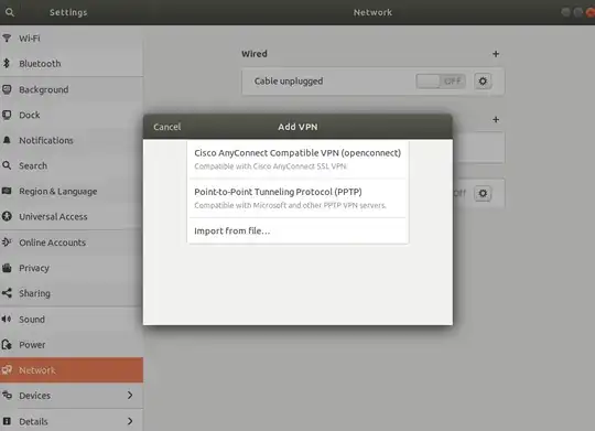 Ubuntu OC VPN - does not have option for PA GlobalProtect VPN