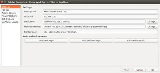 Xerox Workcentre 7120 on Ubuntu 16.04