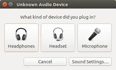 Unknown Audio Device dialogue