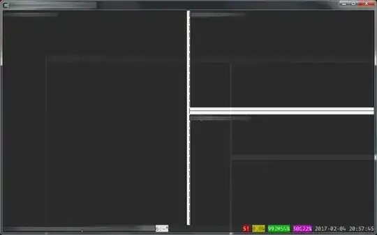 Screenshot of the issue