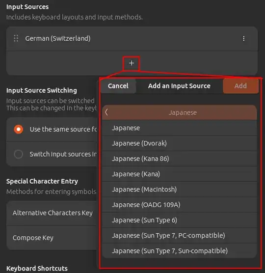 Ubuntu keyboard settings