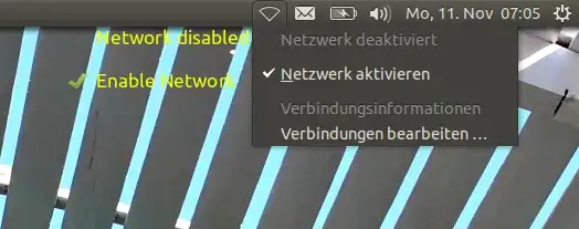 Hitting "Enable network"