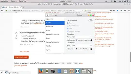 Tweak Tool settings menu