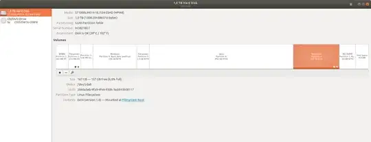 partitions seen in Ubuntu