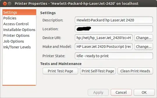 printer properties dialog