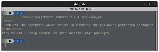 screenshot of terminal