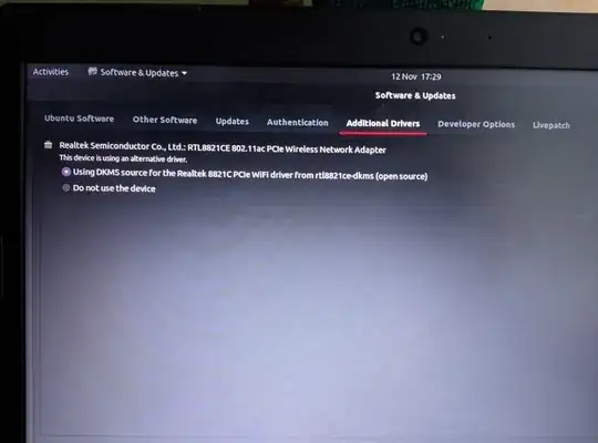 Additional Driver Screenshot