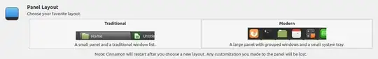 Cinnamon "modern" Panel Layout