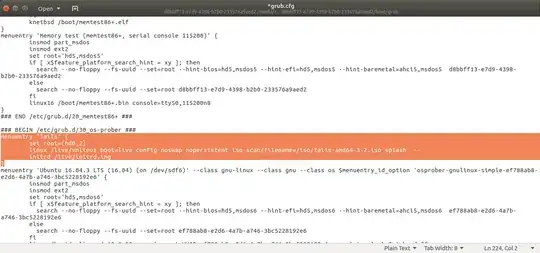 Edit grub.cfg of last OS installed