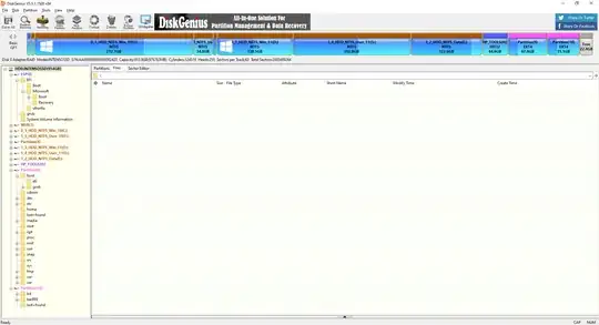 Diskgenius screenshot of sda
