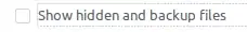 Show hidden files