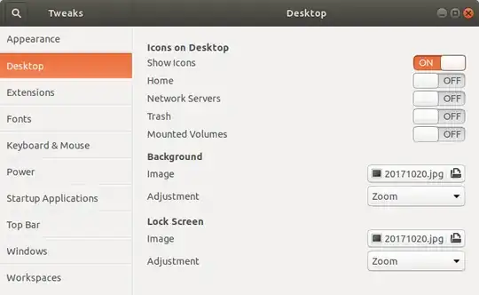 GNOME tweak tool hide desktop icons