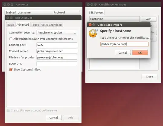Connect server and certificate hostname should match