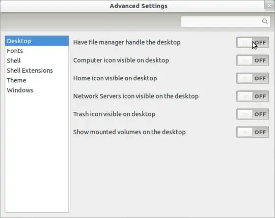 The Desktop section of Gnome Tweak Tool
