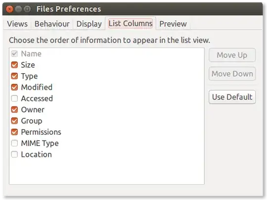 Nautilus / Preferences / List columns