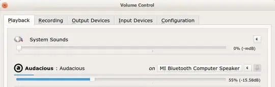 PulseAudio Volume Control Playback tab
