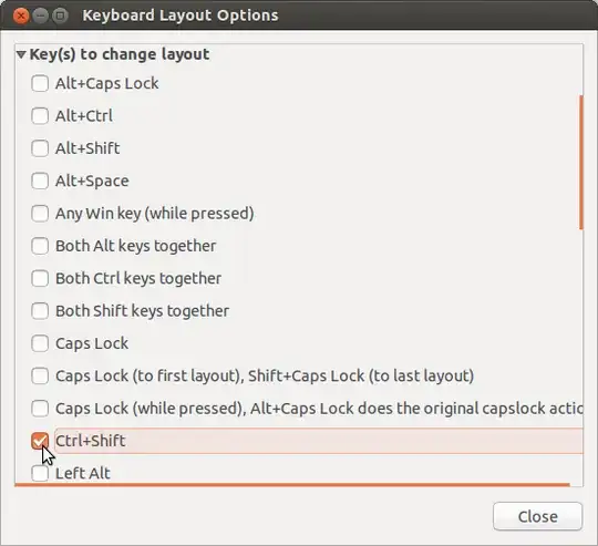 Key(s) to change layout