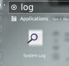 Look for 'System Log', 'Log Viewer' etc