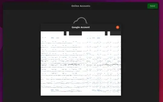 Online account login displaying a glitched mess