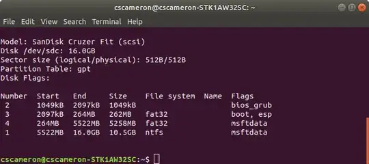 sudo parted -ls /dev/sdx