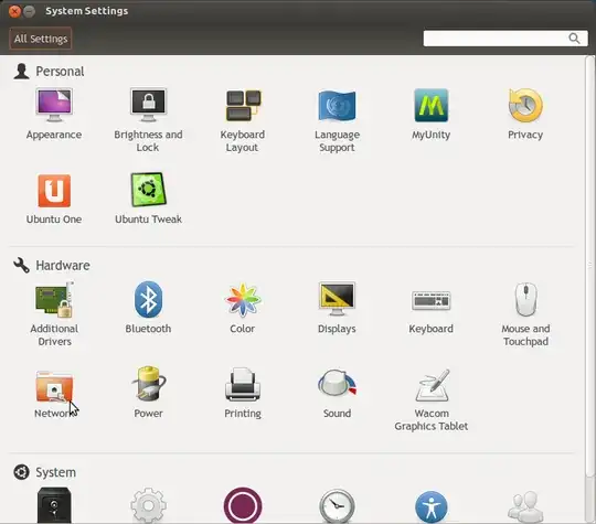 Network Settings in System Settings
