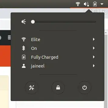 Dash menu screenshot