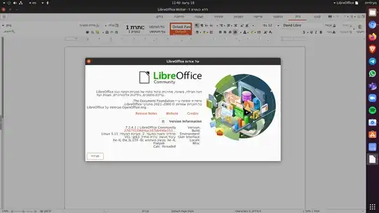Flatpak latest shows Hebrew locale