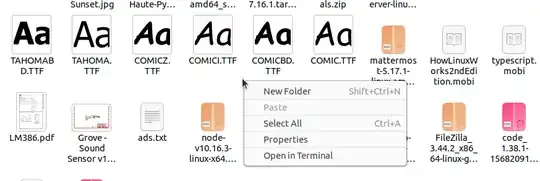 folder-specific context menu