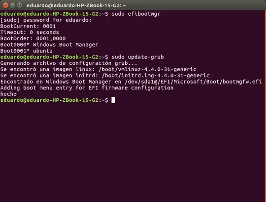 BootOrder has ubuntu first, update-grub finds 2 Ubuntu kernels and Windows Boot Manager