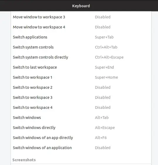 Default keyboard options for switching windows/applications