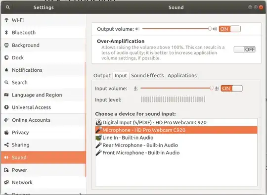 Sound Settings Screenshot