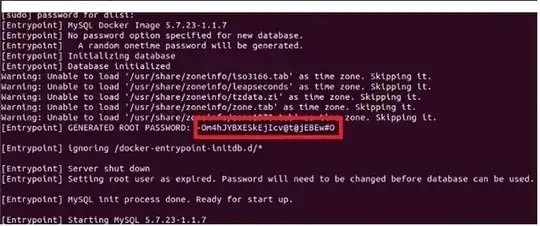 Docker Log — MySQL Password