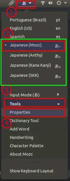 Gnome and japanese input methods