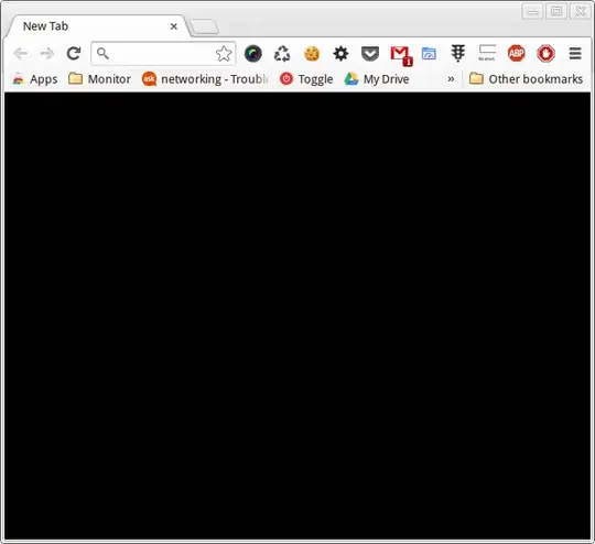 Google Chrome window with black region
