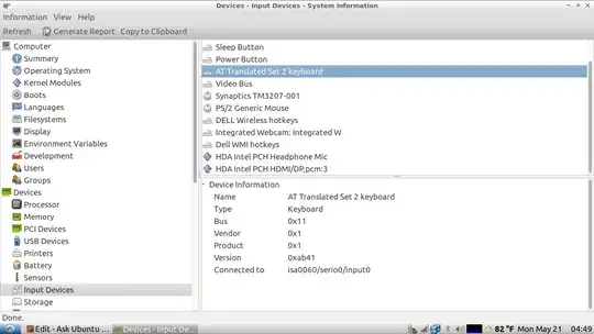 Keyboard description printout