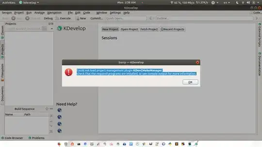 screenshot with popup error message