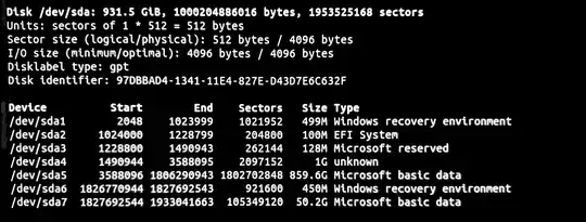 fdisk result