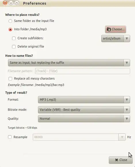 SoundConverter Preferences