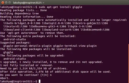 Trying to install Giggle