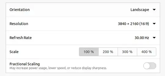 External display settings