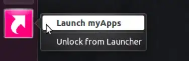 The newly created launcher icon