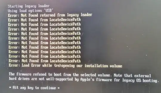 Firmware refused to boot from volume