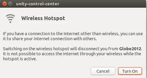 Hotspot menu