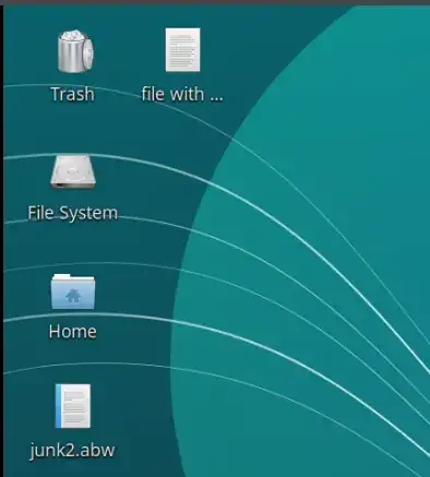 icon with only one line of text