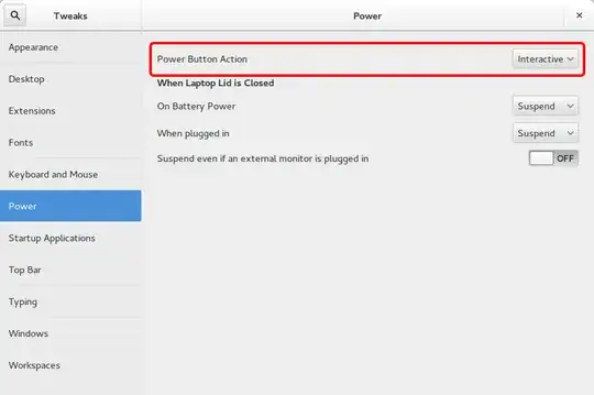 Gnome Tweak Tool: Power Button Action