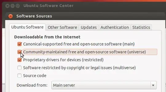Ubuntu enable universe