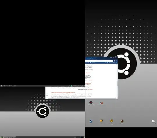 Monitor layout, icons, and example of window problem