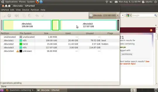 Partitions screenshot